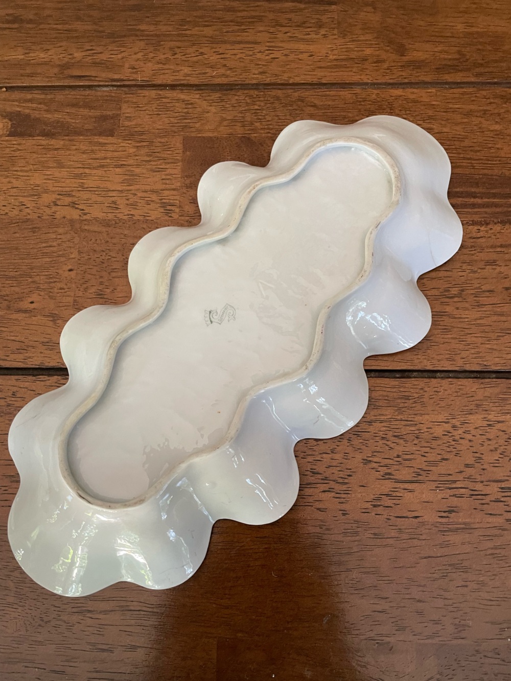 VTG KUNO STEINMANN German Porcelain Scalloped Relish Celery Dish - Picture 2 of 3
